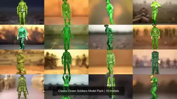 Classic Green Soldiers Model Pack
