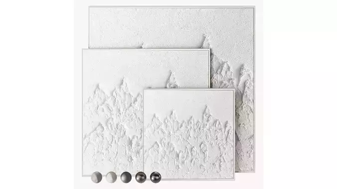 3D White Abstract Painting