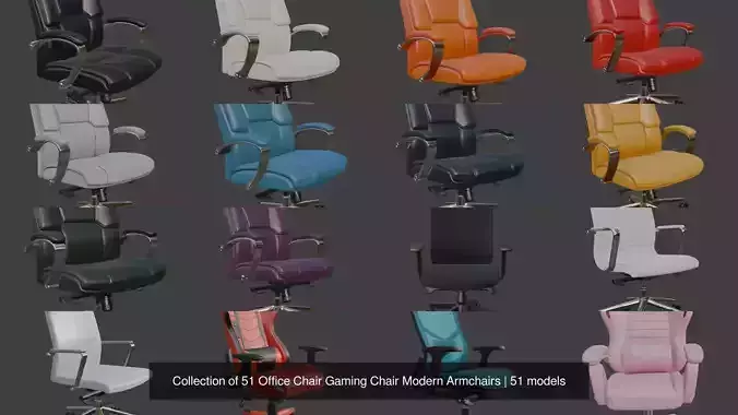 Collection of 51 Office Chair Gaming Chair Modern Armchairs