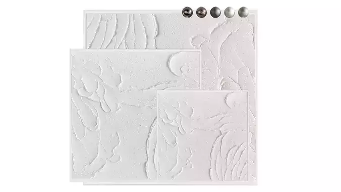 3D WHITE ABSTRACT PAINTING