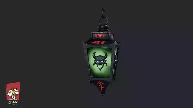 Stylized Floating Soul Lantern Low-poly 3D model