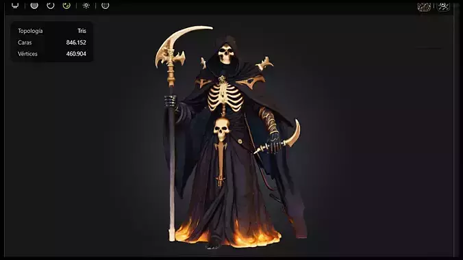 Demon King Fantasy 3D model character