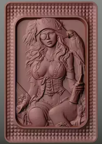 Pirate with a Parrot panel