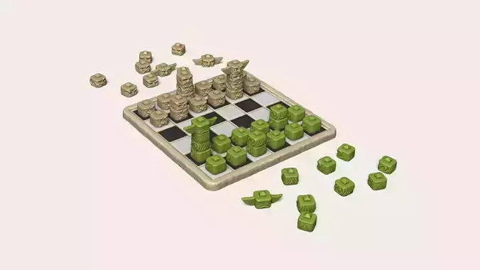 Tribal Chess Game - Rules Included - Print and Play