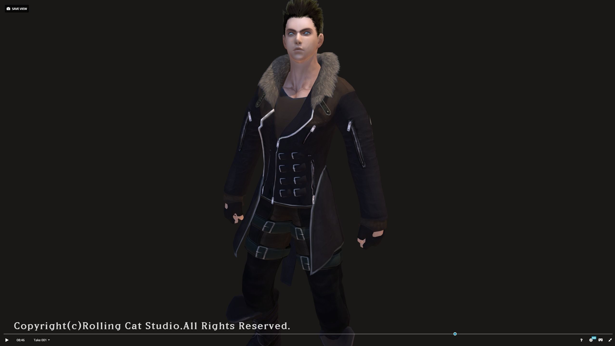 RPG Knight Character Man B Low-poly 3D model_8