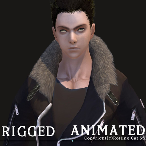 RPG Knight Character Man B Low-poly 3D model