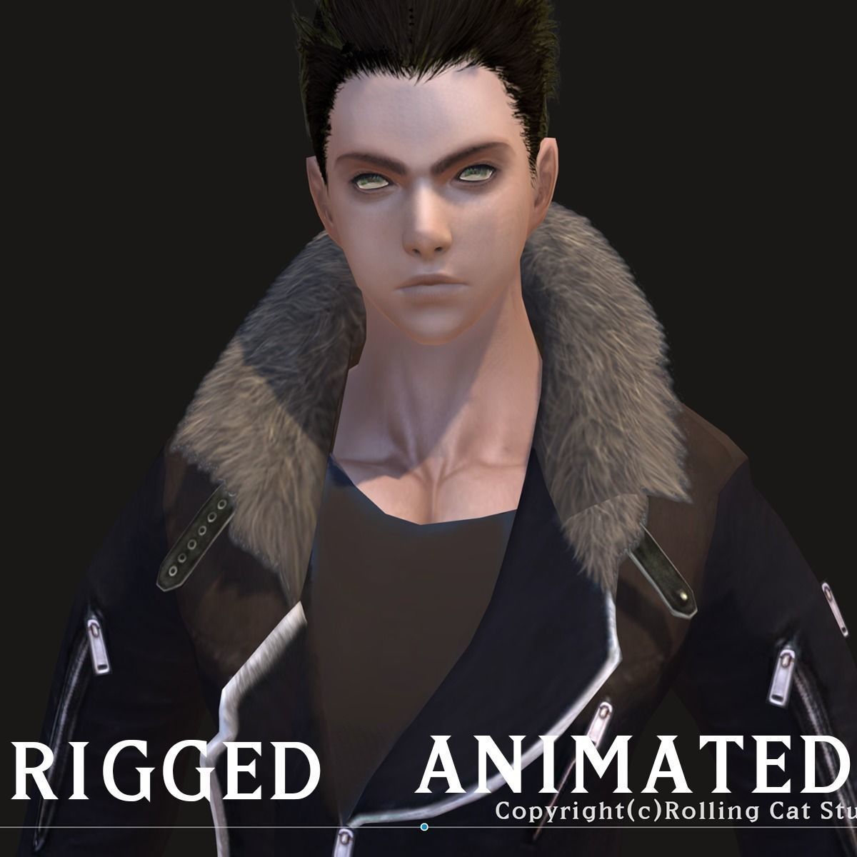 RPG Knight Character Man B Low-poly 3D model_0