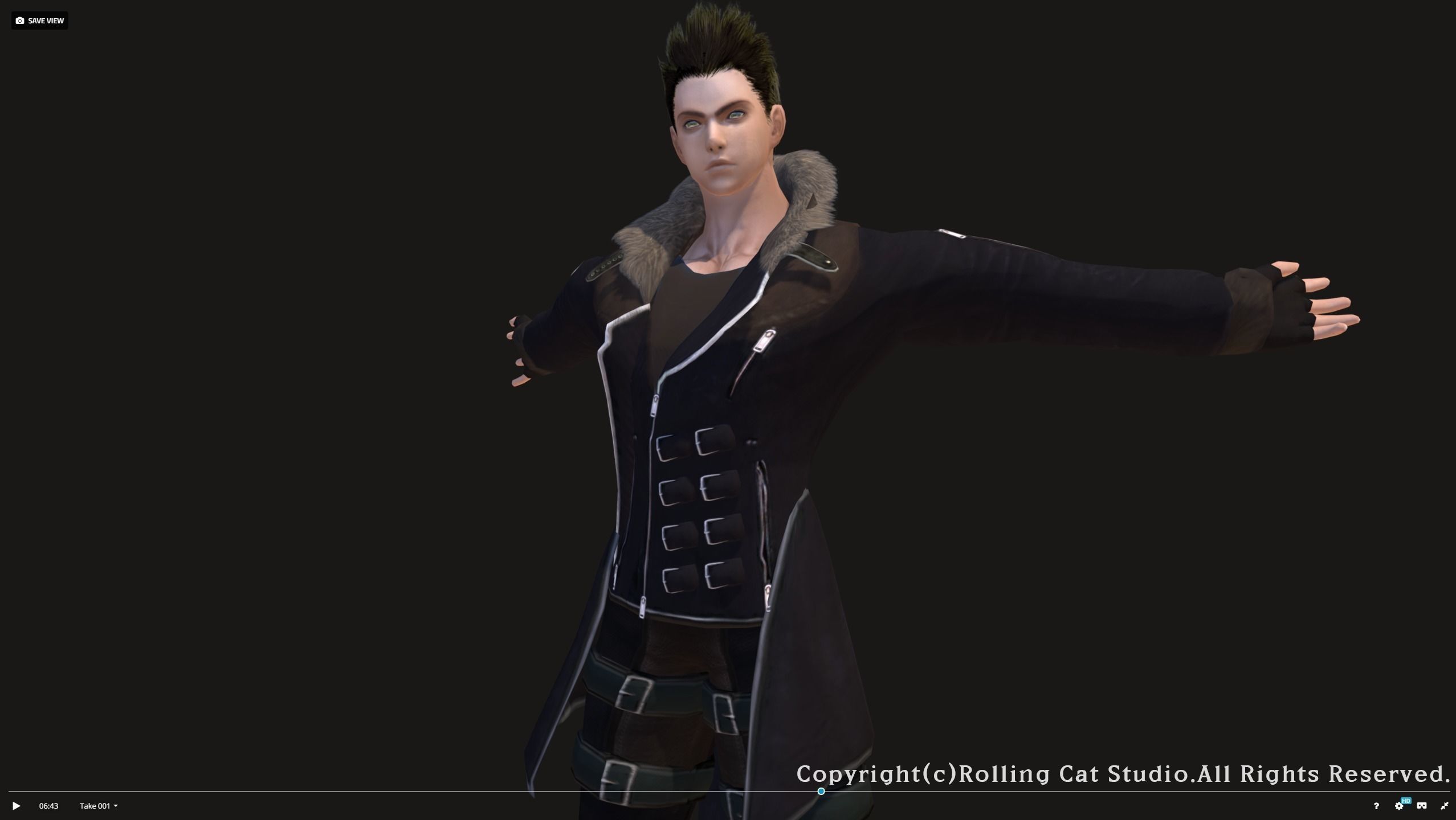 RPG Knight Character Man B Low-poly 3D model_10