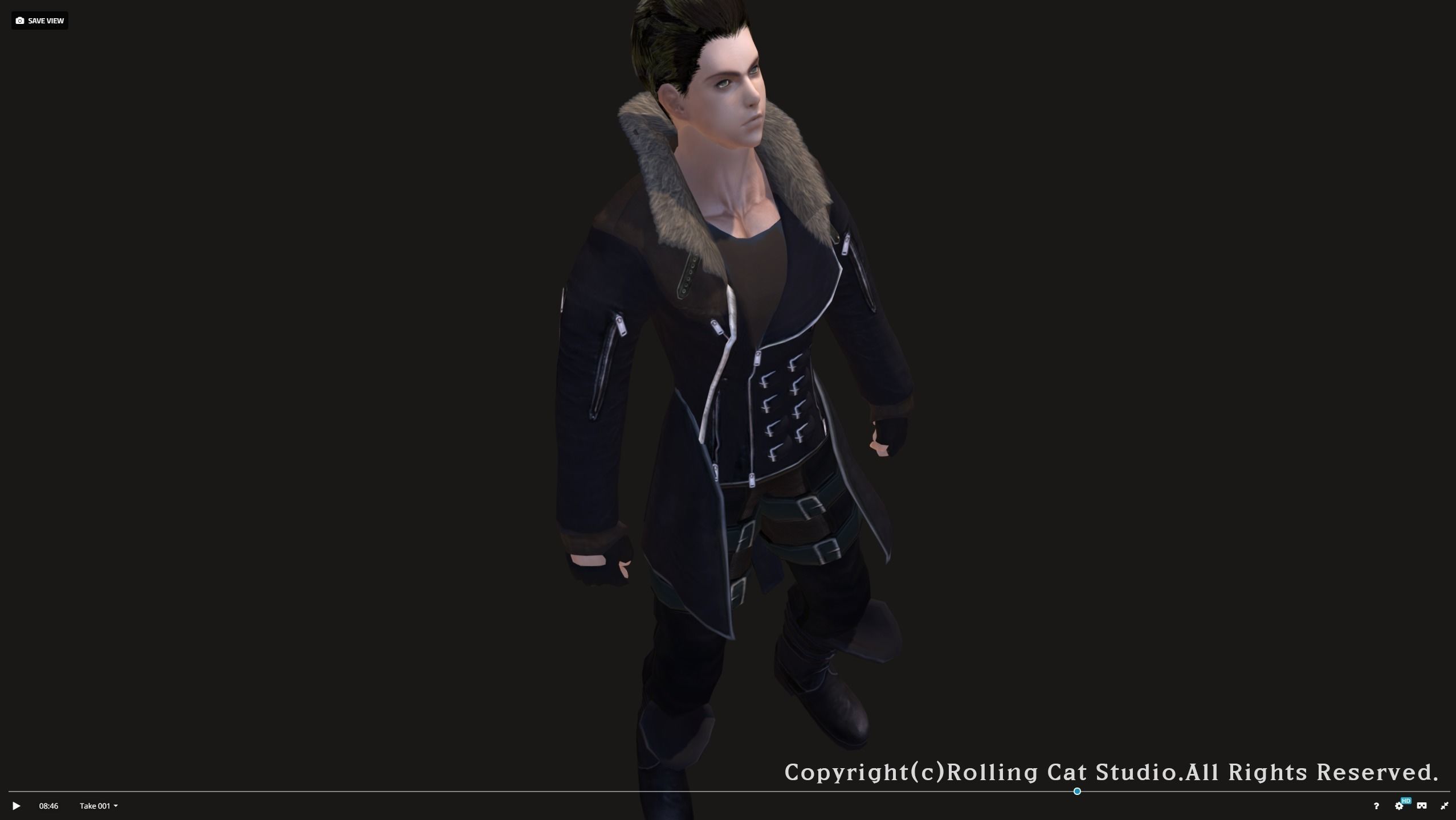 RPG Knight Character Man B Low-poly 3D model_6