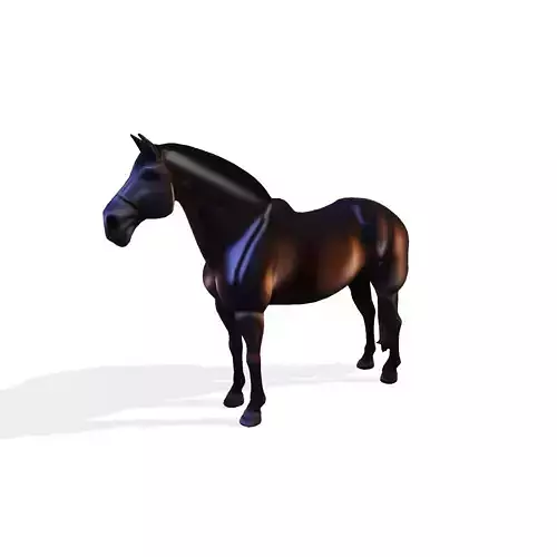 Stylized Low Poly Horse 3D Model