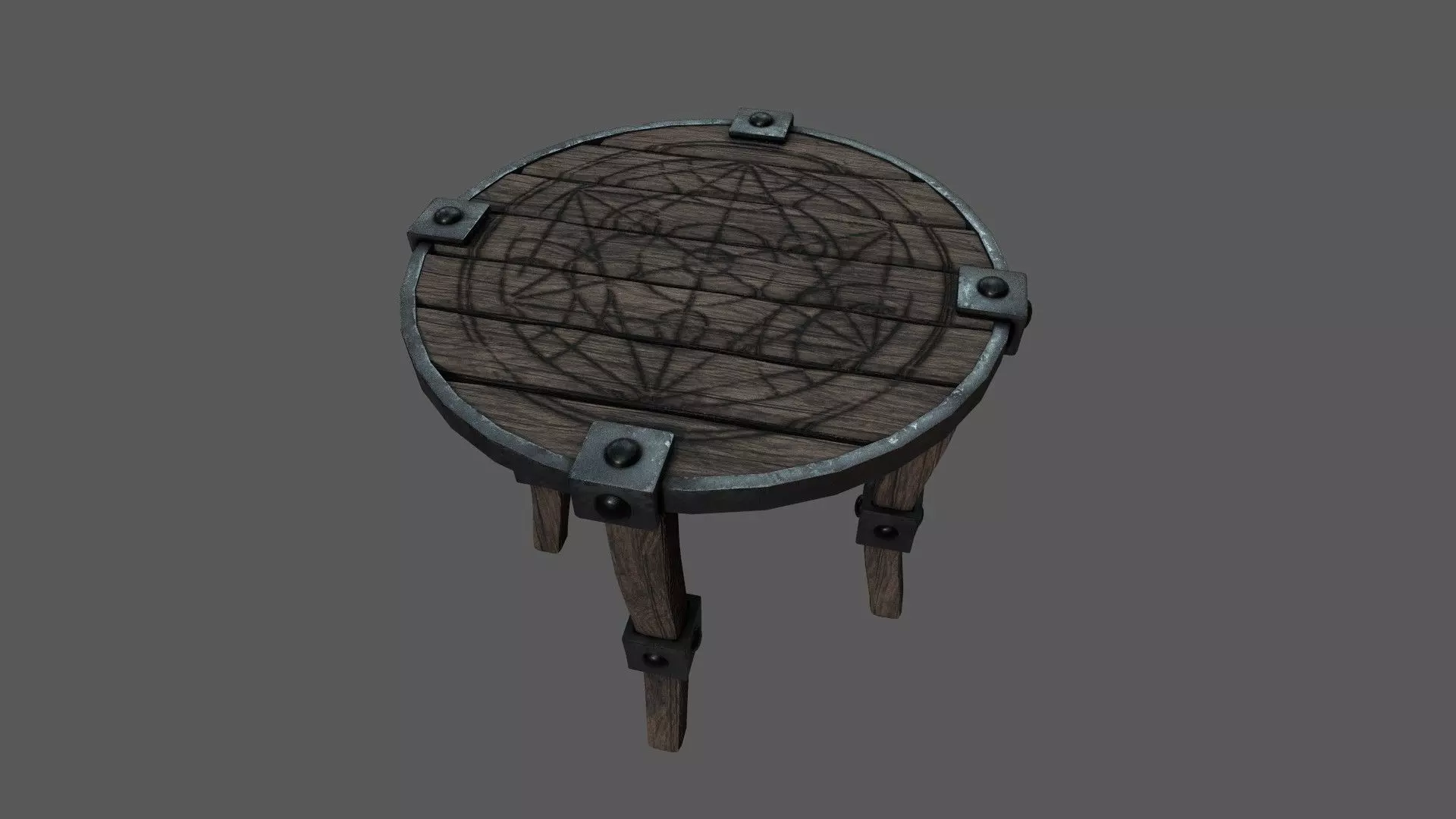 Medieval Ritual Table Low-poly 3D model