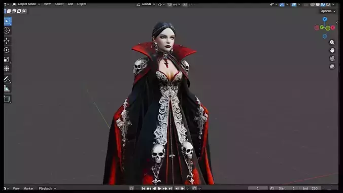 Dark Princess Fantasy 3D model character