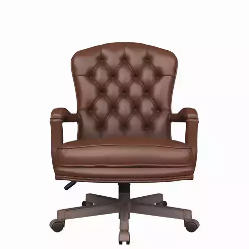 Premium Leather Banker Chair 3D Model Executive Seating