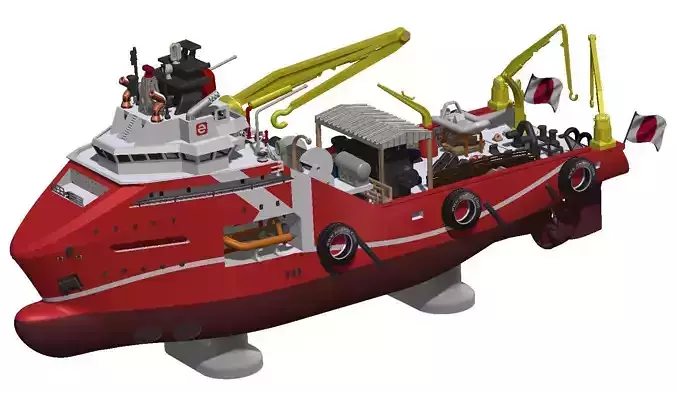 AH 12 Class Offshore Tug 640mm 3D Printable Model