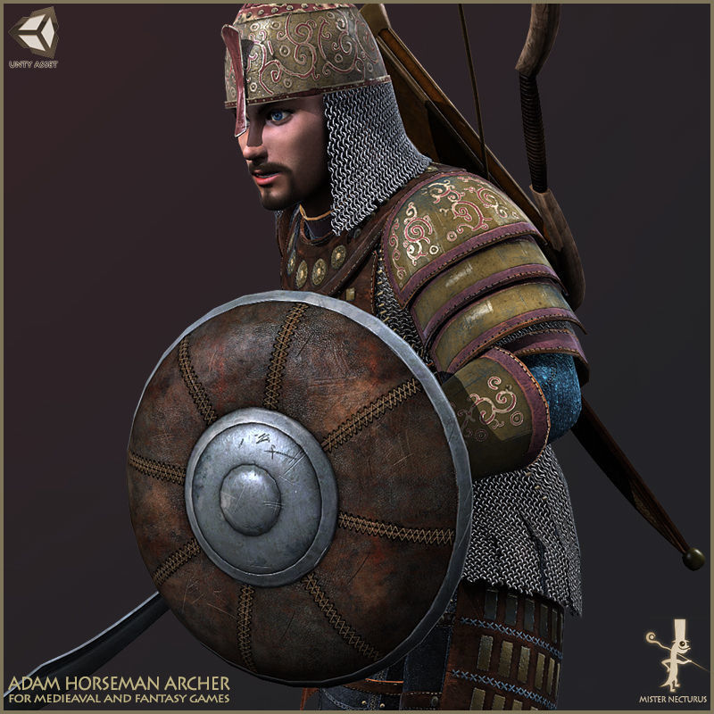 Adam Archer Playable Character Low-poly 3D model_3