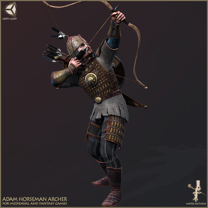 Adam Archer Playable Character Low-poly 3D model_8
