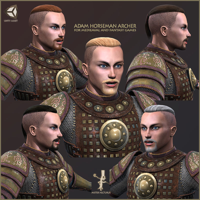 Adam Archer Playable Character Low-poly 3D model_6