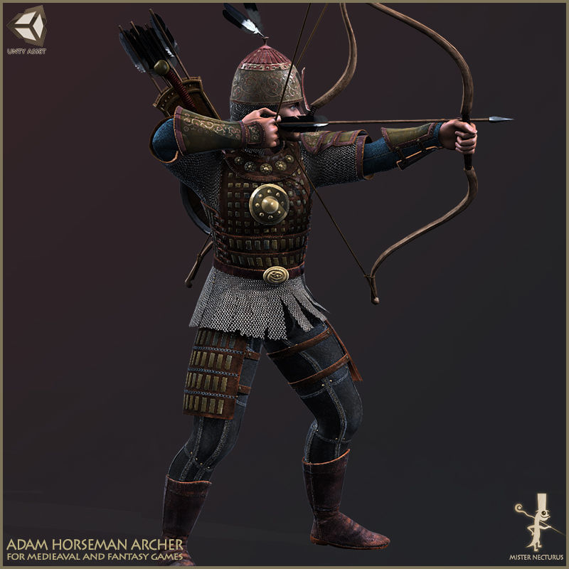 Adam Archer Playable Character Low-poly 3D model_7