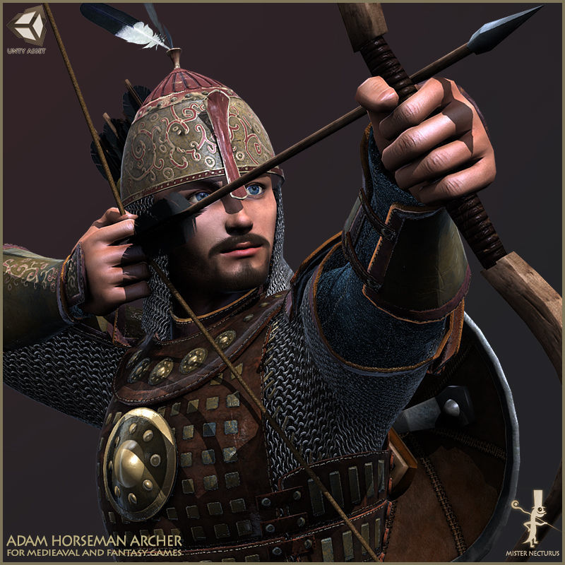 Adam Archer Playable Character Low-poly 3D model_5