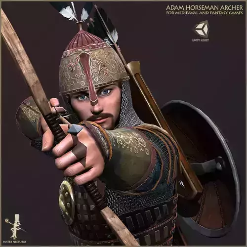Adam Archer Playable Character Low-poly 3D model