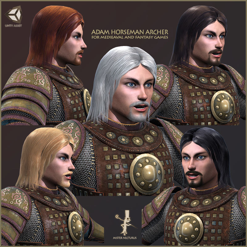 Adam Archer Playable Character Low-poly 3D model_10