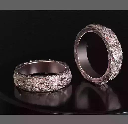 feathers golden ring