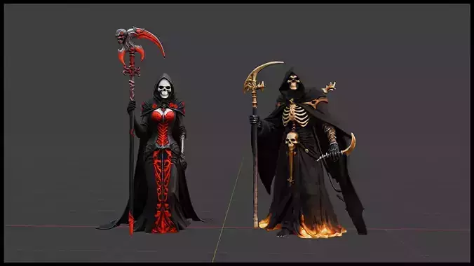Demon Kings Fantasy 3D model characters