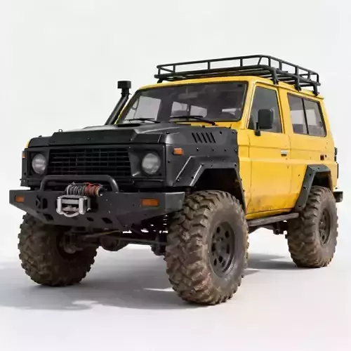 Rugged Expedition Off-Road SUV 3D Model - Yellow 4x4 Vehicle