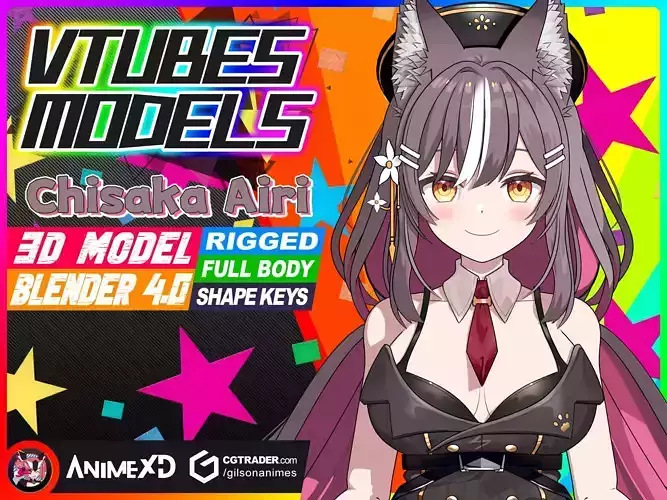 VTube Chisaka Airi - 3D Model Blender