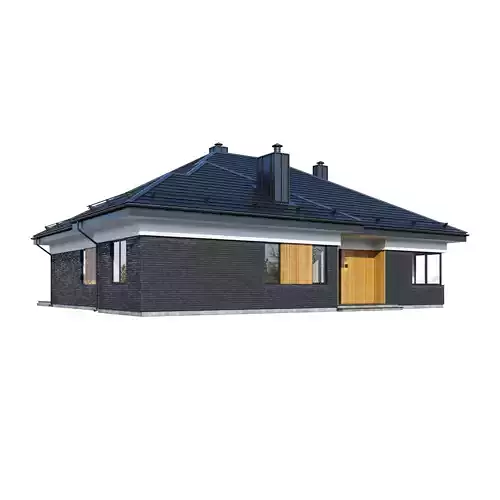 Moder house Bristole with BLENDE file 3D model 2