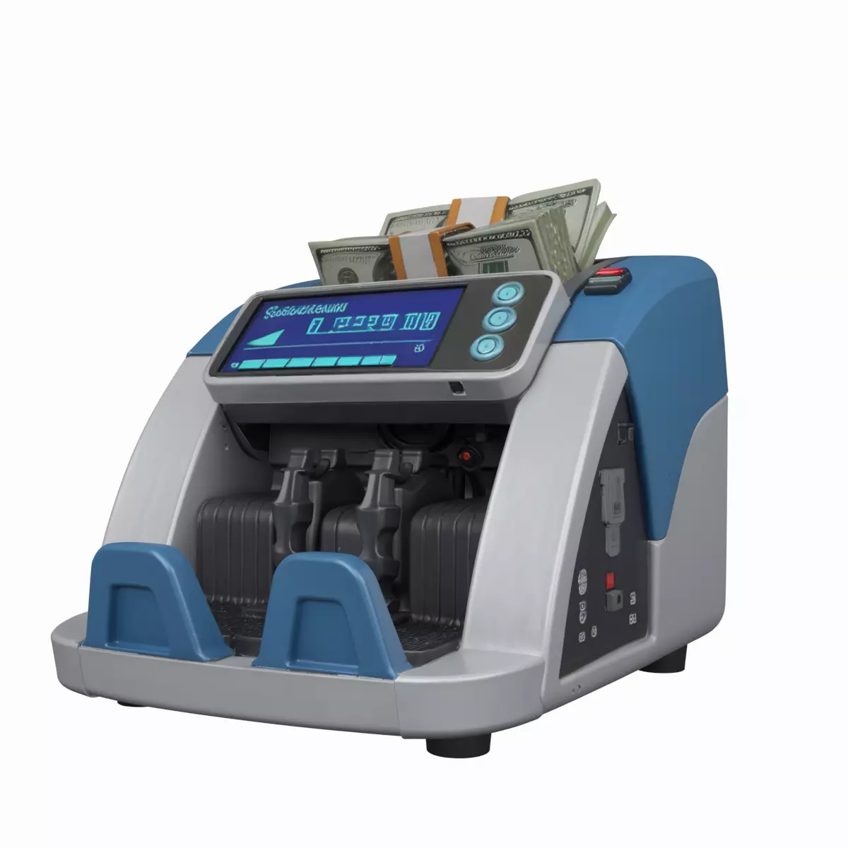 3D Money Counter Machine Precision Sensors and Digital Display 3D model