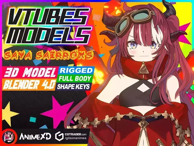 VTube Saya Sairroxs - 3D Model Blender