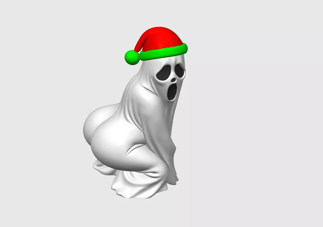 Christmas Twerking Ghost Funny Holiday Desk Figurine 3D print model