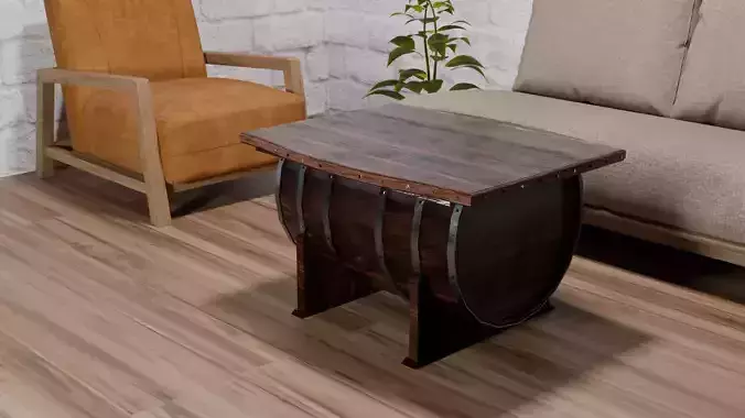 Unique Wine Barrel Coffee Table