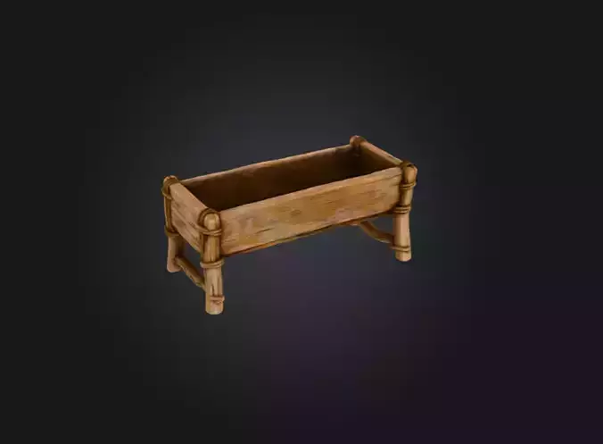 Rustic Wooden Trough