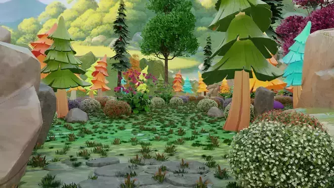Stylized Fantasy Forest Environment