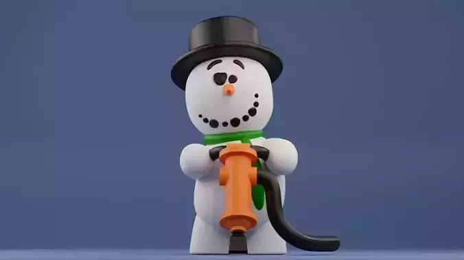 knick knack the  snowman 3mf and stls