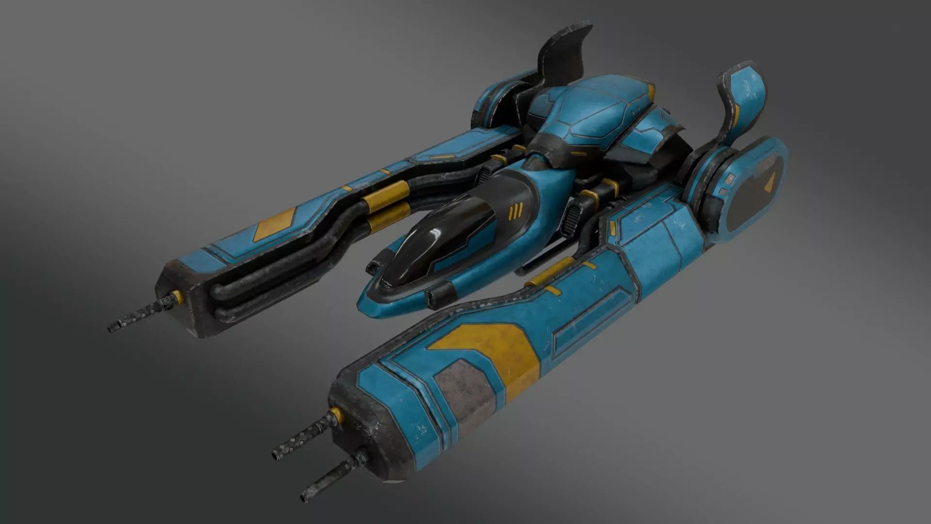 Sci-Fi Fighter Jet - Game Ready Low-poly 3D model