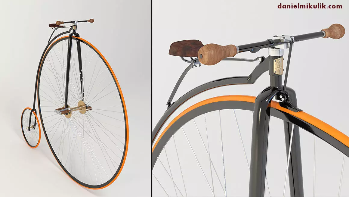 Penny Farthing Bicycle 3D model