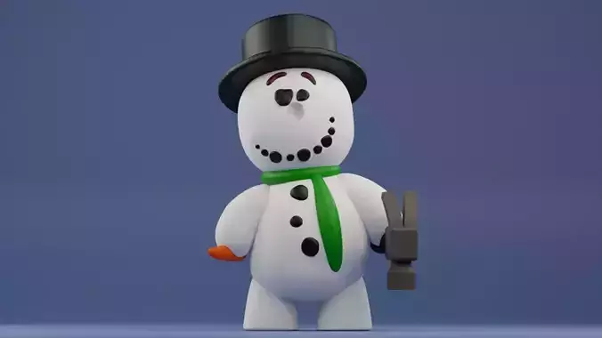 knick knack the  snowman 3mf and stls
