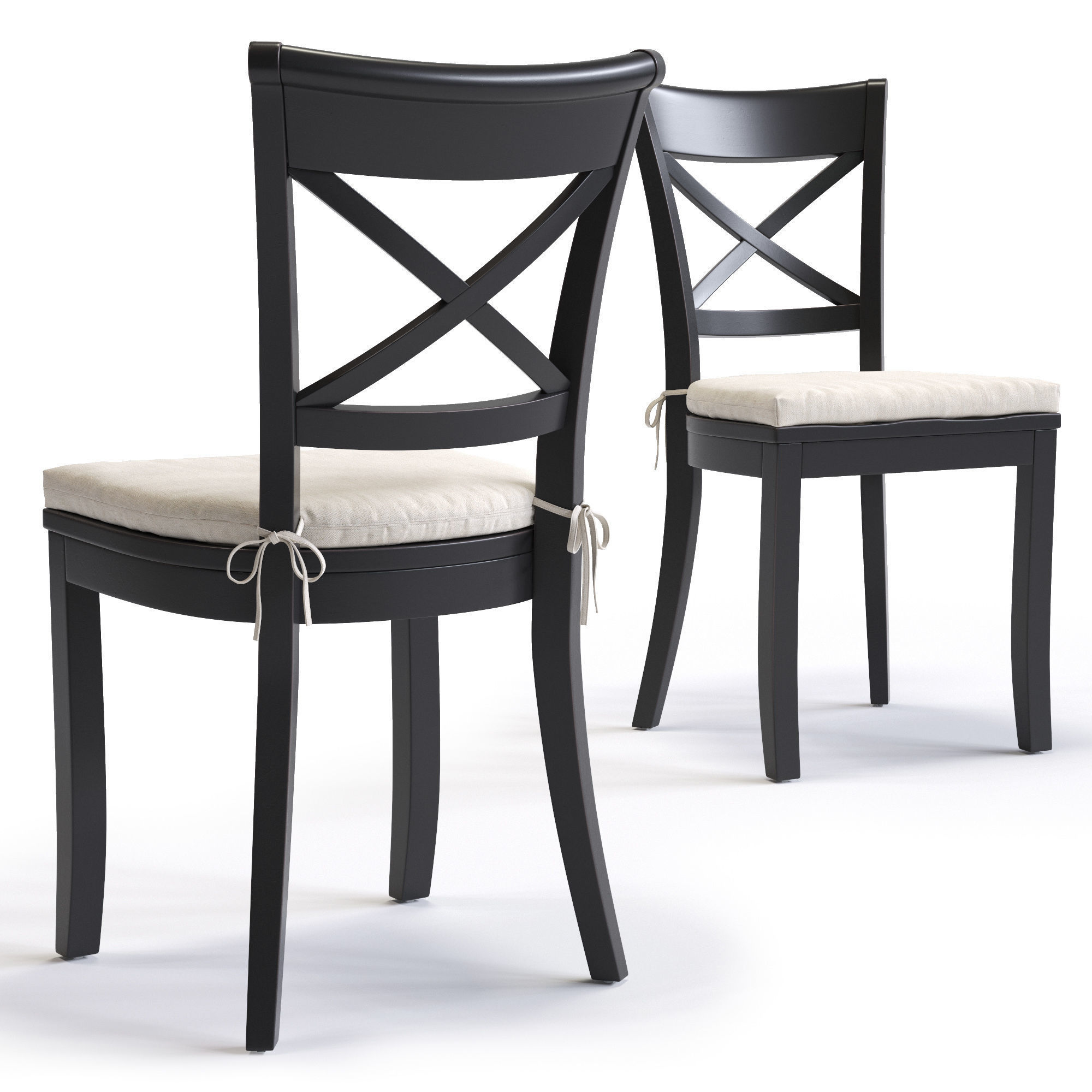 CrateBarrel Vintner Chair and Avalon Table 3D model_4