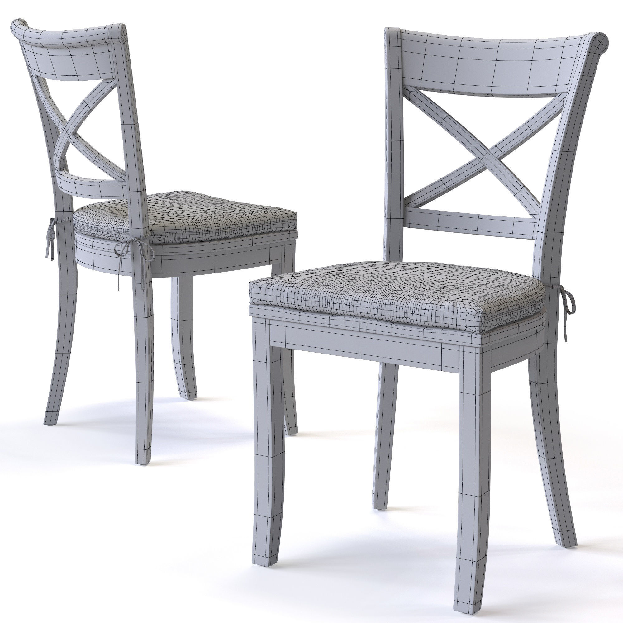 CrateBarrel Vintner Chair and Avalon Table 3D model_6