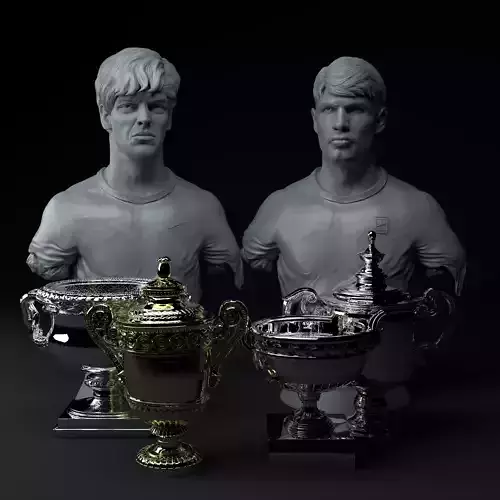 Sinner and Alcaraz Grand Slam Premium 3D Diorama STL