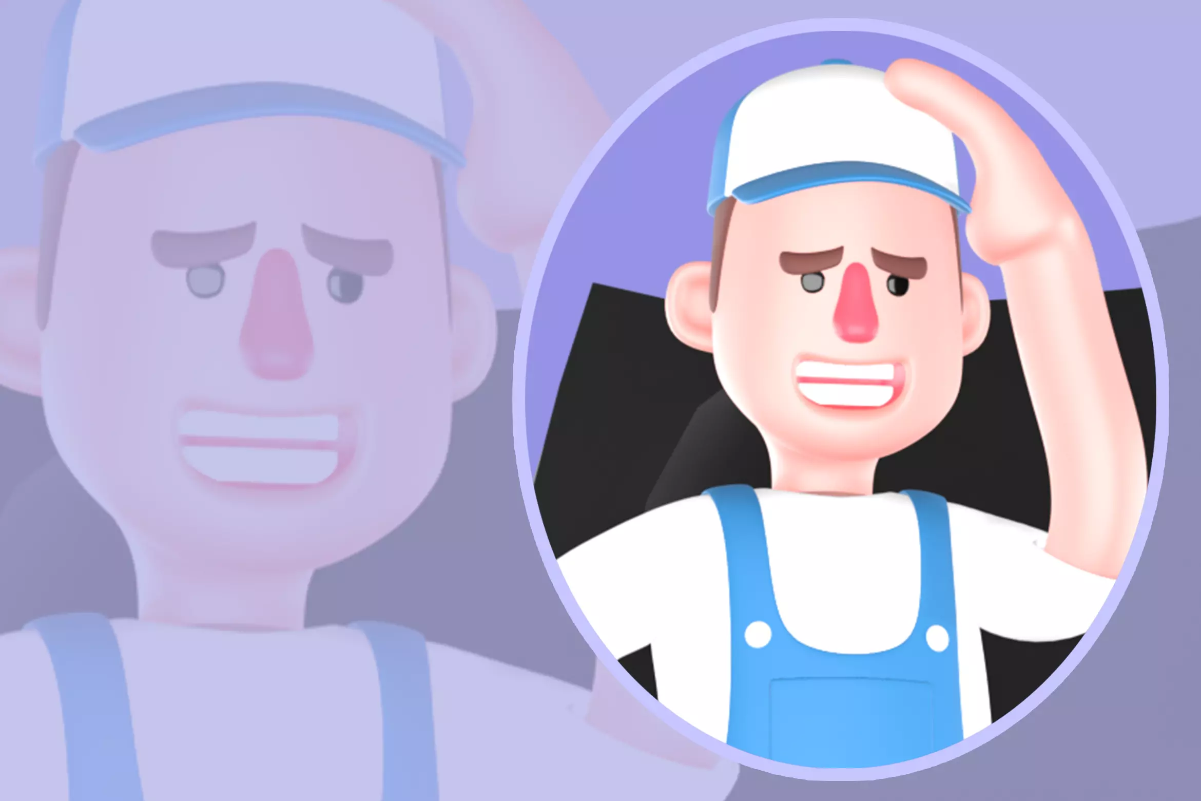 Stylized 3D Confused Mechanic - Cartoon Auto Repair 3D model