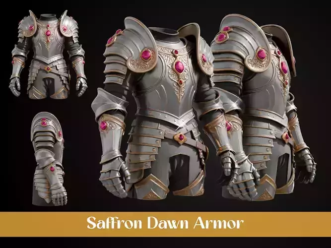 Stylized Persian Armor - Saffron Dawn