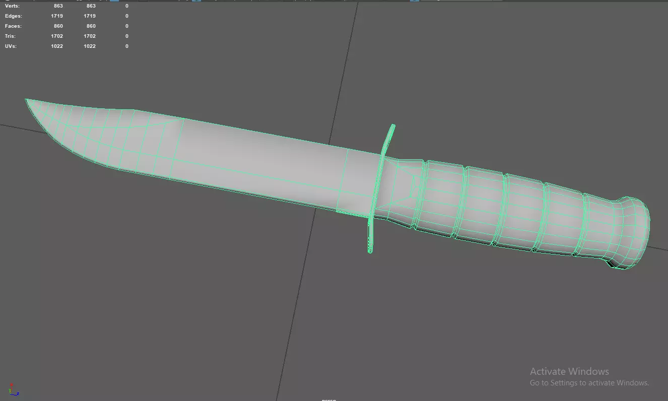Survival Knife Free low-poly 3D model