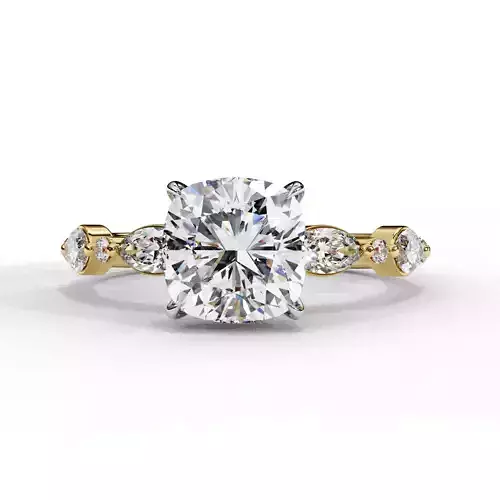 Cushion Cut Christmas Ring For Anniversary