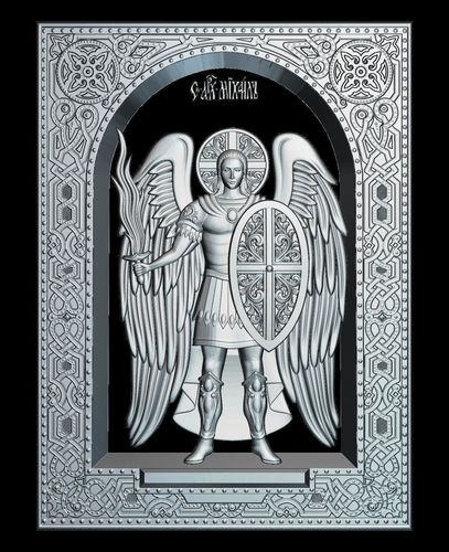 51 RELIGION ICON 3D STL Mihail Arhanghel  Model for CNC Router  3D print model