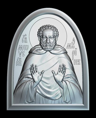 52 RELIGION ICON Moses Murin 3D STL Model for CNC Router  3D print model
