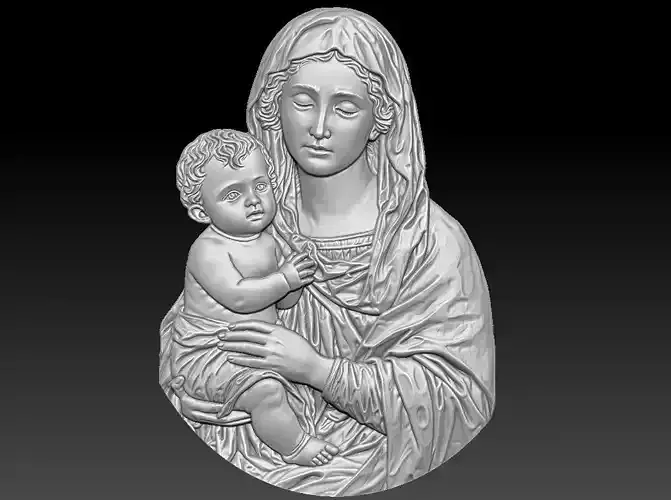 Mary with Baby Jesus Relief